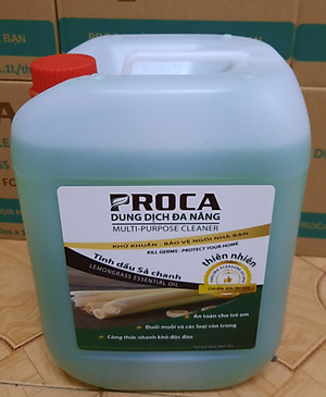 Dung dịch đa năng PROCA tinh dầu sả chanh thiên nhiên can 10 lít