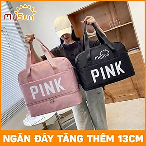 Túi du lịch 2 tầng cỡ lớn chống nước siêu nhẹ cho nam nữ chính hãng cao cấp MySun PINK