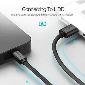 Ugreen UG10353US132TK 0.25M màu Đen Cáp sạc truyền dữ liệu USB 2.0 sang MINI USB đầu mạ vàng - HÀNG CHÍNH HÃNG