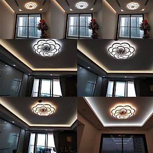 Đèn chùm pha lê, đèn mâm ốp trần trang trí EKKO