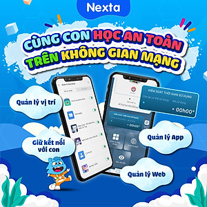 Máy tính bảng học tập thông minh Nexta Edutab Kid cho bé từ 5-8 tuổi - quản lý thời gian cho trẻ - 1 đổi 1 trong vòng 30 ngày, bảo hành 12 tháng