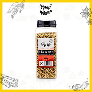 Tiêu Sọ Hạt Tự Nhiên Vipep Hũ Nhựa 500g