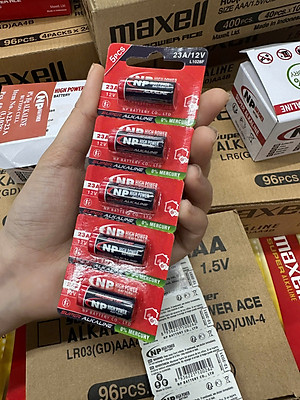 Pin 23A 12V NP Alkaline - Chính Hãng, Pin Cửa Cuốn, Rèm cửa tự động, Màn chiếu- Hàng chính hãng