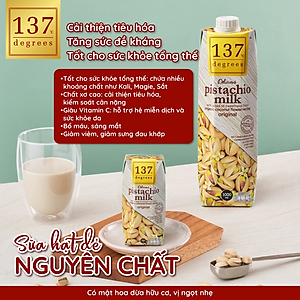 Lốc 3 hộp Sữa hạt Hạt dẻ Nguyên chất 137 DEGREES 180ml