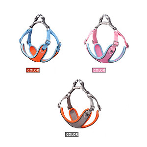 Dây dắt yếm phản quang có lót ngực lưới thoáng khí cho chó Saly Q PLC05