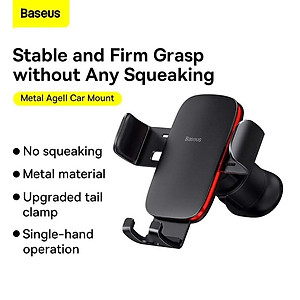 Bộ Đế Giữ Điện Thoại Khóa Tự Động Bằng Trọng Lực Gắn Trên Ô Tô Baseus Metal AgeⅡ Gravity Car Mount- hàng chính hãng
