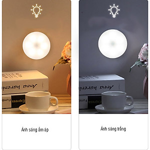 Đèn led cảm ứng 6 bóng sạc pin, ứng dụng phong phú: đèn ngủ, đèn trần, đèn tủ