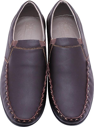 Giày Nam Huy Hoàng Viền Chỉ HT7165 - Nâu