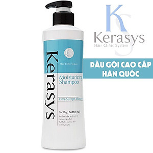 Bộ dầu gội/xả Kerasys Moisture cân bằng độ ẩm cho tóc xơ rồi Hàn Quốc (2x600ml) tặng kèm móc khoá