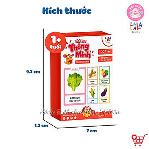 Thẻ học thông minh Mini Flashcard song ngữ Anh - Việt nhiều chủ đề cho bé - Thương hiệu Lalala baby
