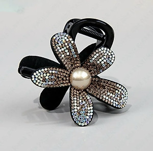 Kẹp tóc sau đính đá mẫu mới, kẹp tóc búi sau hoa đính đá sang trọng mẫu mới