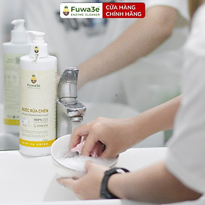 Nước rửa chén ăn dặm enzyme sinh học từ vỏ dứa Fuwa3e 500ml/ 100ml- sạch nhanh, an toàn cho da
