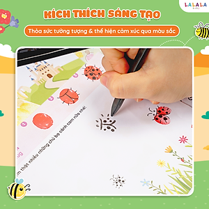 Bộ Tranh Tô Màu Vân Tay Cho Bé - Vân Tay Diệu Kỳ Finger Painting Kèm Màu Vân Tay - Lalala Baby