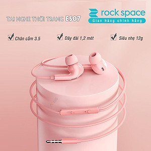 Tai nghe có dây nhét tai Rockspace ES07 chuẩn cắm 3.5 có mic chơi game nghe nhạc - Hàng chính hãng bảo hành 1 năm