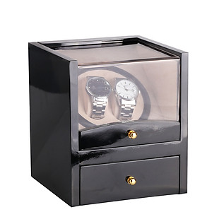 Hộp Xoay Đựng Đồng Hồ Cơ SAIKE SAIKE 2003 Mẫu 2 Xoay Và Ngăn Phụ Kiện Vỏ Gỗ Màu Đen