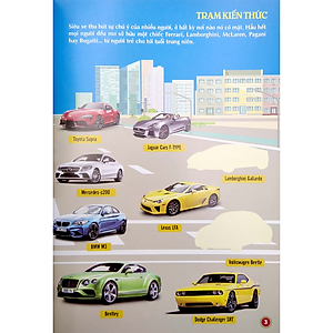 Sách Bách Khoa Toàn Thư Về Các Loại Ô Tô - 1000 Miếng Dán Hình Thông Minh - Siêu Xe