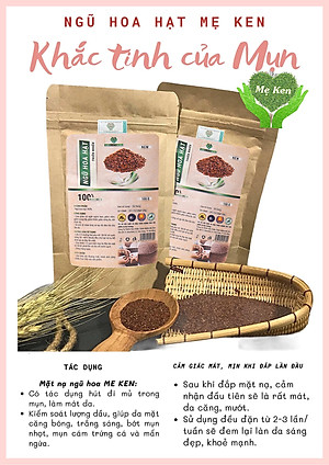 Ngũ hoa hạt thiên nhiên MẸ KEN 100G - ngũ hoa đắp mặt, mặt nạ ngũ hoa hạt, hạt đình lịch