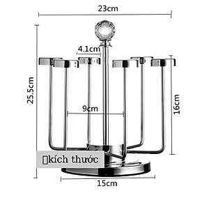 Giá Úp Cốc Đẹp Để Bàn, Giá Để Cốc Chén Inox Cao Cấp Chính Hãng MINIIN Xoay 360 Độ Sang Chảnh Và Tiện Dụng
