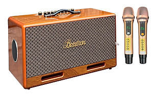 Loa karaoke xách tay K2 PLus Thương hiệu Bossinon công suất 600W-Thùng loa sơn vân gỗ phủ bóng chống trầy, 6 dường tiếng - HÀNG CHÍNH HÃNG
