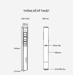 Bút Trình Chiếu Văn Phòng Powerpoint Vesine VP152 - Hàng Chính Hãng