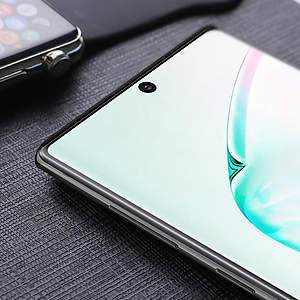 Miếng dán kính cường lực cho Samsung Galaxy Note 10 Plus full màn hình 3D hiệu Kuzoom Protective Glass (mỏng 0.3mm, vát cạnh 2.5D, độ cứng 9H, viền cứng mỏng) - Hàng nhập khẩu