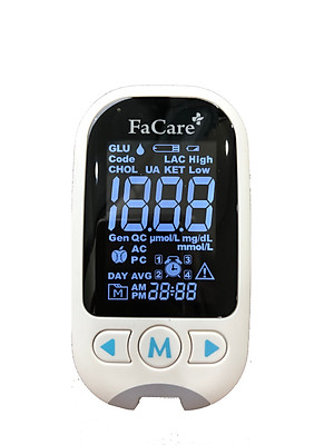 Máy đo Đường huyết, Mỡ máu, Axit Uric 5 trong 1 FaCare FC-M168 (TD-4216) Bluetooth
