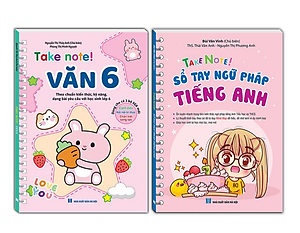 Sách - combo 2c TAKE NOTE! Văn 6 (không lò xo) và TAKE NOTE ! Sổ tay ngữ pháp tiếng anh ( k lò xo bìa hồng )