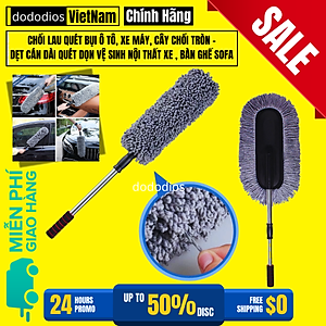 Chổi Rửa Xe Ô Tô Chổi Lau Xe Đa Năng Chính Hãng dododios Cán Có Thể Kéo Dài Sợi Microfiber Quang Dầu