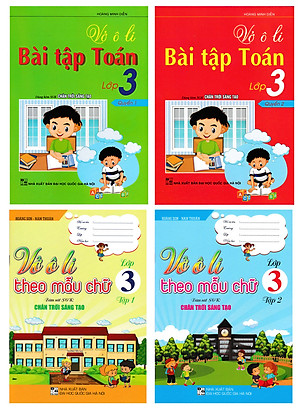 Combo Vở Ô Li Bài Tập Toán Lớp 3 + Vở Ô Li Theo Mẫu Chữ Lớp 3 (Bám Sát SGK Chân Trời Sáng Tạo) (Bộ 4 Cuốn) - HA 