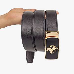 Thắt lưng nam, dây nịt nam da bò Saffiano 3 lớp Bụi Leather L106 - Khóa tự động, nhiều mặt khóa tùy chọn - Bảo hành 12 tháng