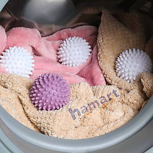 COMBO 3 Bóng Giặt Silicon Cầu Gai Chống Nhăn Quần Áo Quả Banh To 5.5CM Hamart Giặt Sạch Vượt Trội