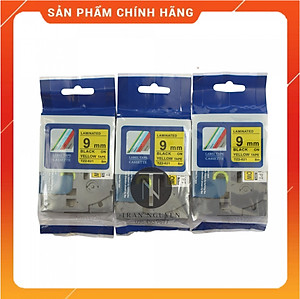 Tz2-621 Nhãn in đa lớp 9mm x 8m - Đen nền vàng - Hàng nhập khẩu