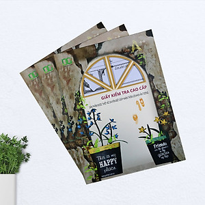 Giấy kiểm tra 4 ô ly giấy trắng dày viết êm không lem, kẻ bảng tiện lợi khi học sinh chuẩn bị làm bài kiểm tra,15 tờ đôi  GKT05 Green Art - Hàng chính hãng