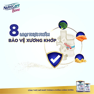 Sữa bột Nutricare Bone phòng chống loãng xương sụn khớp cho người lớn tuổi (850g)