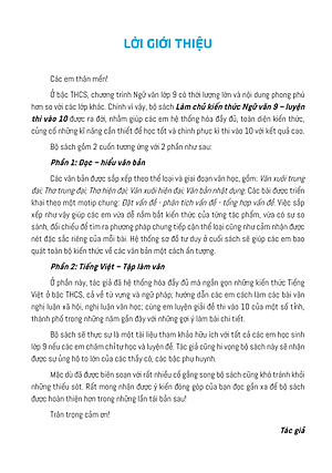 Sách Làm Chủ Kiến Thức Ngữ Văn 9 - Luyện Thi Vào 10 Phần 1: Đọc - Hiểu Văn Bản