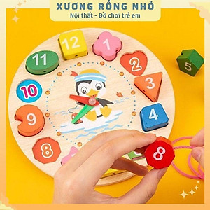 Đồ chơi gỗ thông minh phát triển trí tuệ cho bé, Combo 6 món đồ chơicho bé giáo cụ montessori