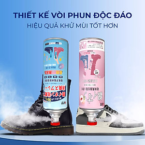 Chai xịt khử mùi giày dép NaNo Bạc khử vi khuẩn 99% loại bỏ mùi hôi giày dép Mũ Bảo Hiểm mùi hôi chân nhanh chóng, tiện lợi