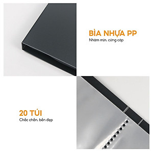 Bìa Lá A3 Clear Book AO+, Bìa PP/ 20 Lá Đựng Tài Liệu, Tranh Vẽ