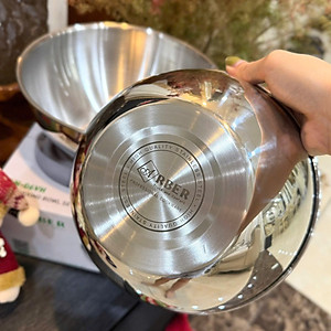Bộ 2 bát tô trộn Inox cao cấp Arber AN-06VH (20cm và 24cm)