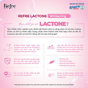 Xịt khử mùi, khóa mùi tỏa hương thơm tự nhiên cơ thể Refre Lactone Whitening 30ml