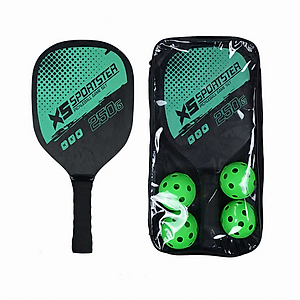 Bộ 2 vợt PICKLEBALL kèm 4 bóng tập luyện kèm túi đựng thể thao dành cho nam và nữ - Hàng chính hãng