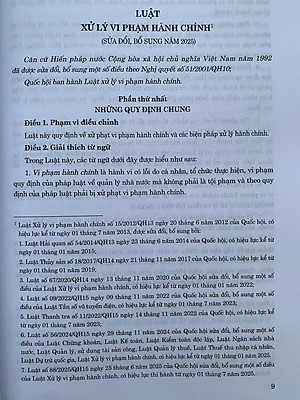 Luật Xử Lý Vi Phạm Hành Chính ( Sửa Đổi, Bổ Sung Năm 2025) Và Các Văn Bản Hướng Dẫn Thi Hành