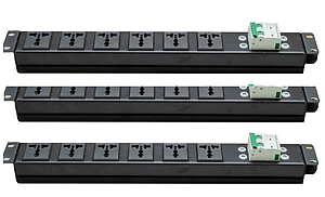 Thanh nguồn PDU 6 ổ đa năng rack 19 MCB 2P 32A:  Hàng chính hãng, Phụ kiện tủ rack , PDU có MCB , PDU rack 19", thanh nguồn chuẩn rack 19"