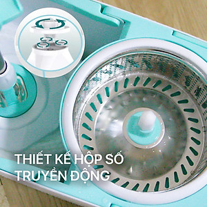 Combo 3 Bông Lau + 1 Bộ Lau Nhà MyJae Đài Loan Sợi Microfiber Xoay Siêu Tốc 360 Độ Thông Minh 129.5cm