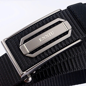 Thắt lưng nam dây dù cao cấp khóa tự động đúc đặc thiết kế nam tính - Mặt thiết kế lịch lãm TKV08