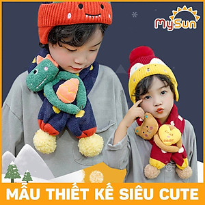 Khăn len choàng đeo quấn cổ cho bé trai gái 1 2 3 4 5 7 8 tuổi quàng cổ khi đi ra ngoài đẹp MySun