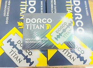 Vỉ 100 lưỡi lam DorcoTitan màu xanh (Lưỡi lam STL300)