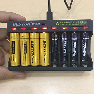 Pin sạc AA/AAA Beston chính hãng 1.5V kèm bộ sạc nhanh tự ngắt hàng cao cấp