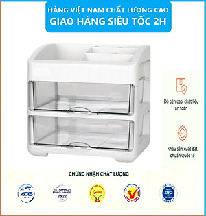 Tủ Đựng Mỹ Phẩm Cao Cấp HOKORI 3 Tầng, Kệ Đựng Mỹ Phẩm, Đồ Trang Điểm Nhiều Ngăn - Hàng Việt Nam