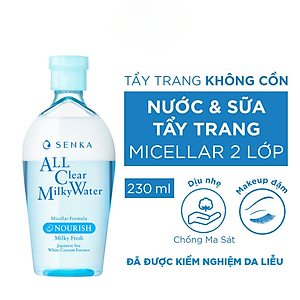 Nước Sữa Tẩy Trang 2 lớp Senka A.L.L. Clear Milky Water 230ml